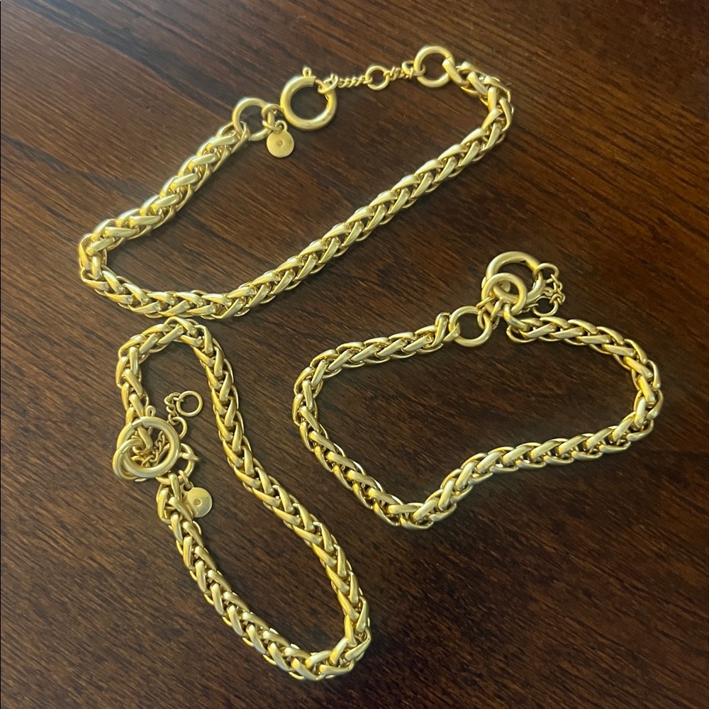 Set of 3 Madewell Wheat Chain Bracelets